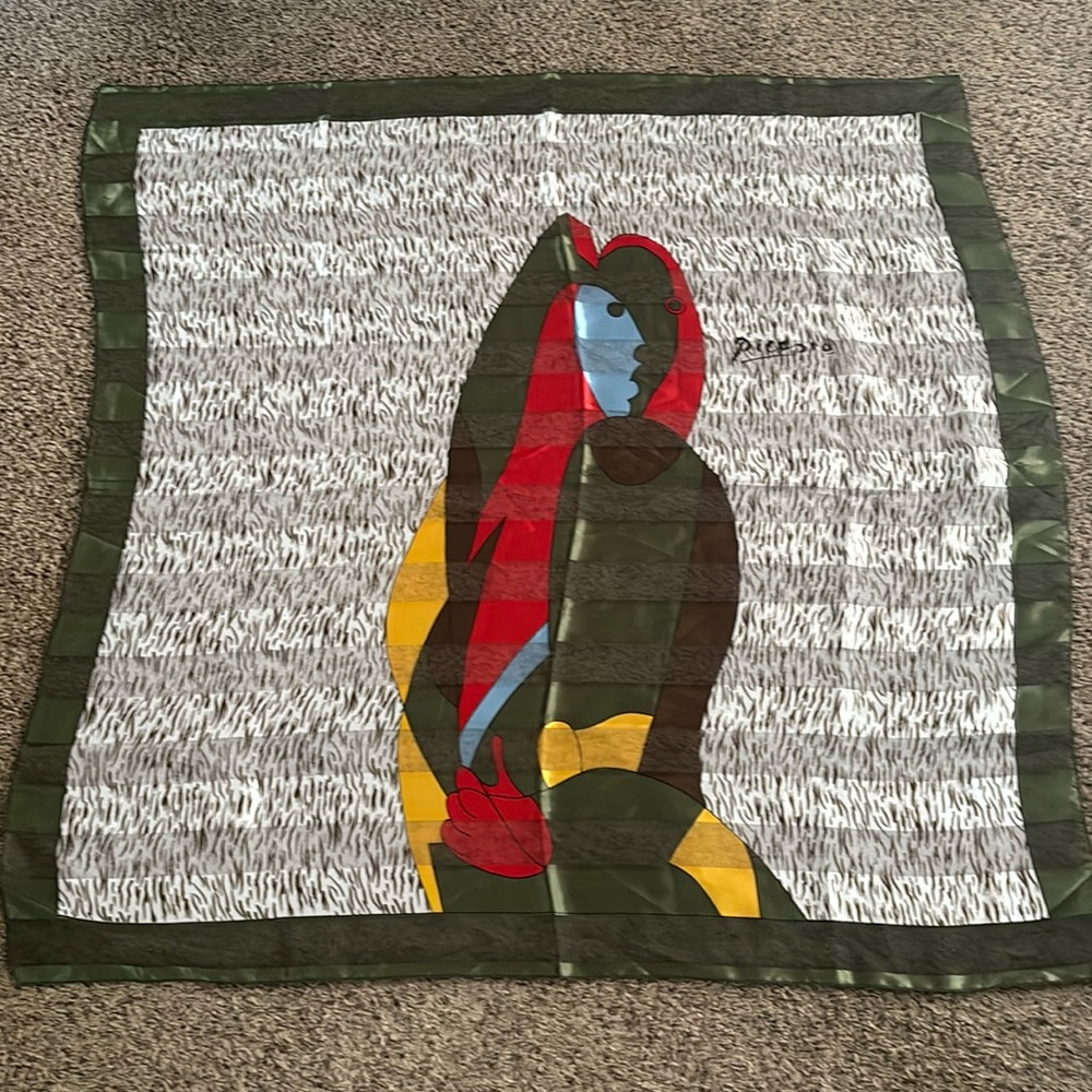 PICASSO silk scarf 40”X40”
